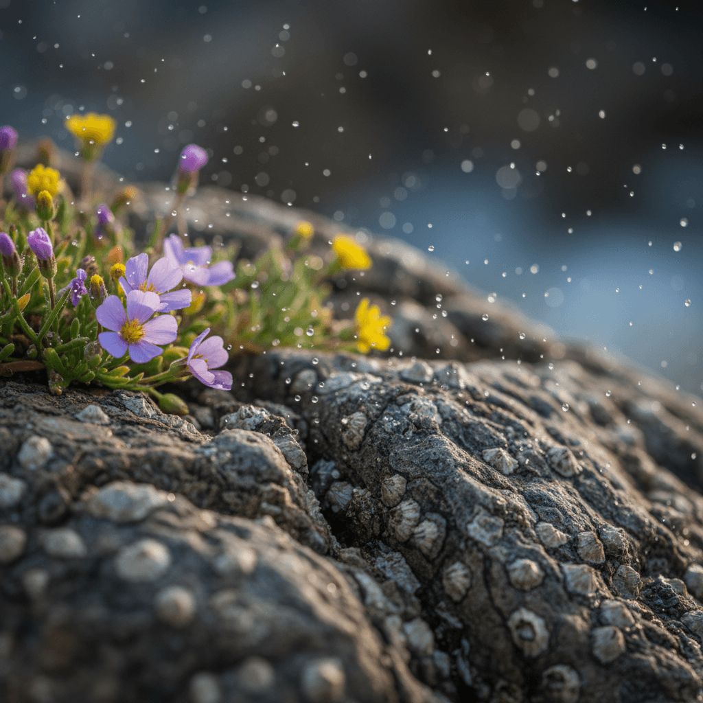 Detalhes naturais da costa de Cascais