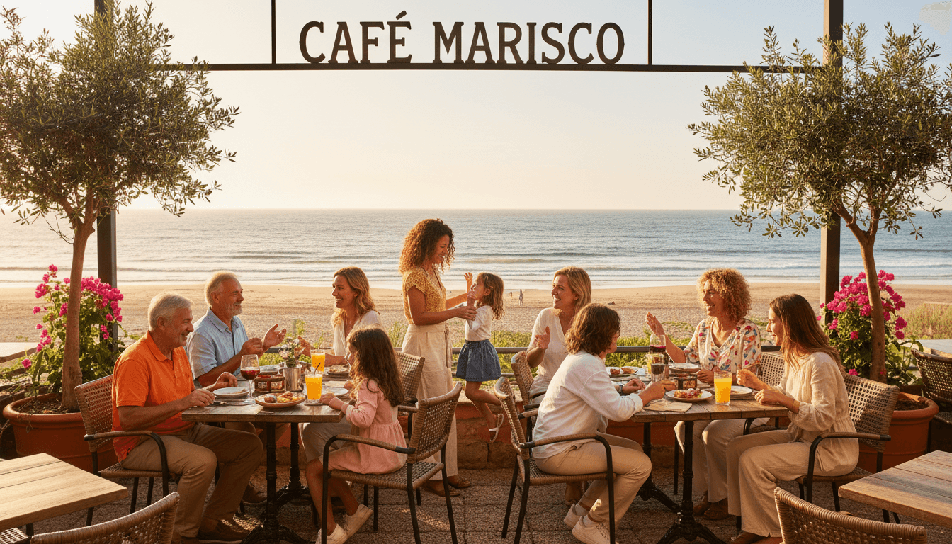 Família desfrutando da vida em Cascais